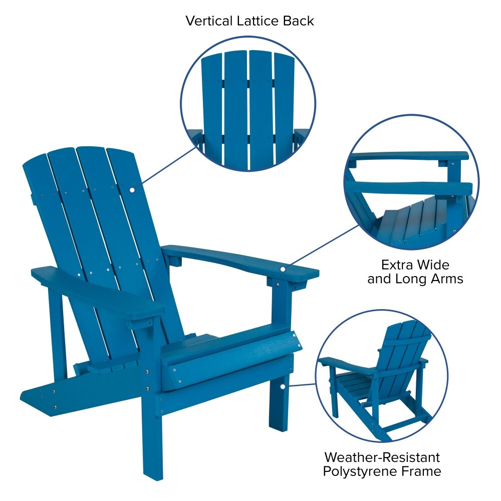 Outdoor All-Weather Poly Resin Wood Adirondack Chair