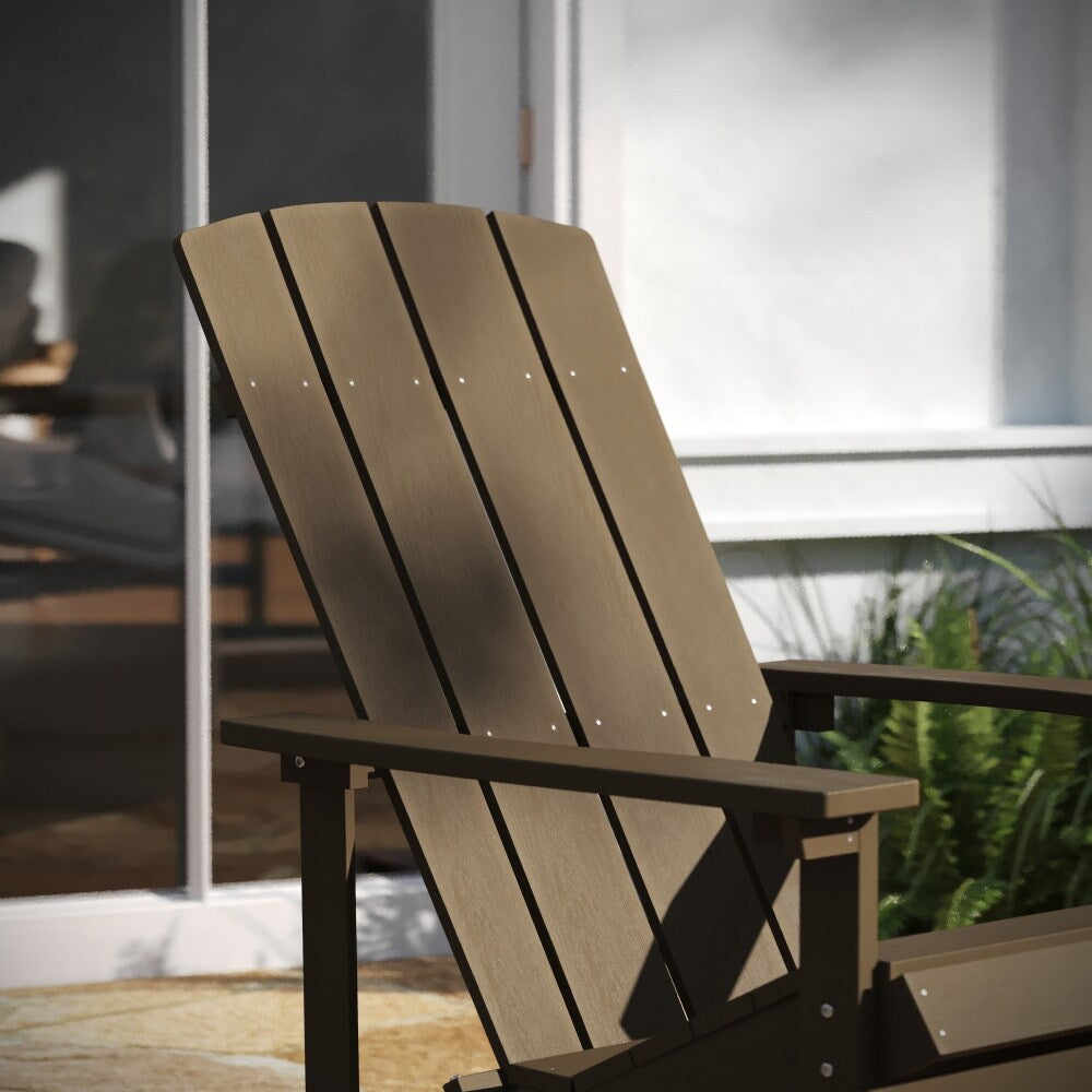 Outdoor All-Weather Poly Resin Wood Adirondack Chair