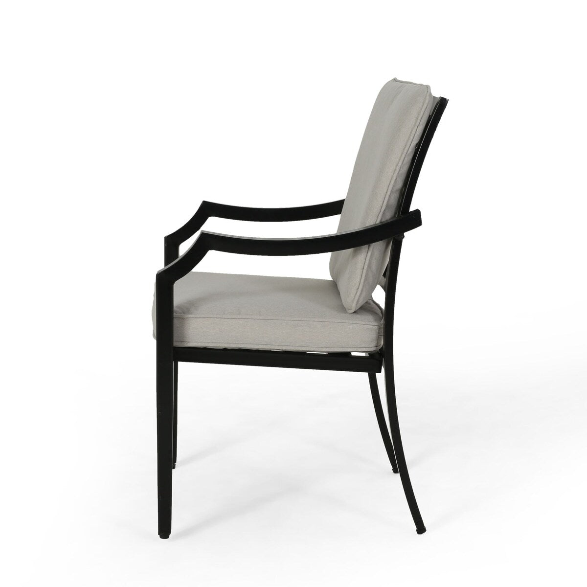 Outdoor Aluminum Dining Chairs with Cushions, Set of 2