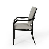 Outdoor Aluminum Dining Chairs with Cushions, Set of 2