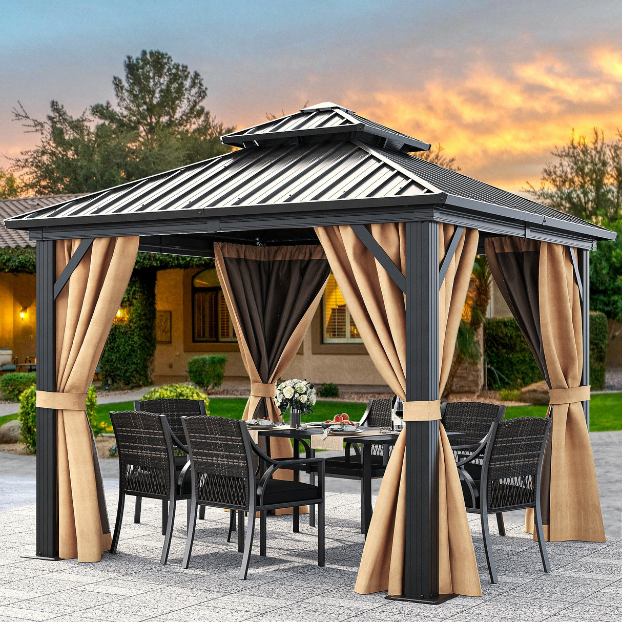 Outdoor Aluminum Hardtop Gazebo
