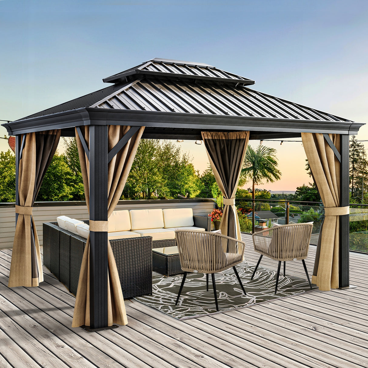 Outdoor Aluminum Hardtop Gazebo