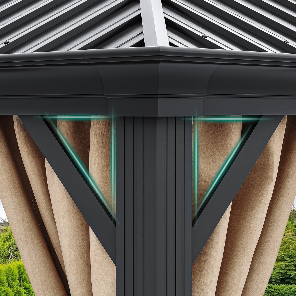 Outdoor Aluminum Hardtop Gazebo