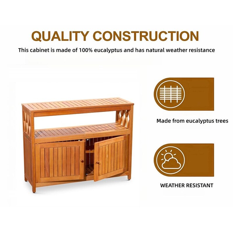 Outdoor Bar Cart, Wine Serving Cart