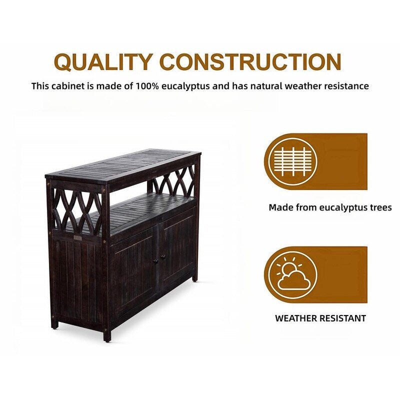 Outdoor Bar Cart, Wine Serving Cart