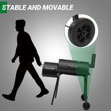 Outdoor Barrel Charcoal Grill with Offset Smoker