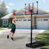 Portable Basketball Hoop & Goal, Outdoor Basketball System with 6.6-10ft Height Adjustment for Youth, Adults