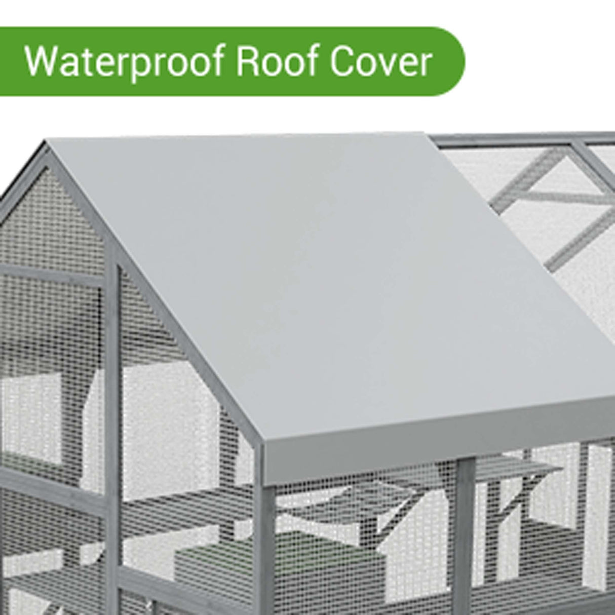 Outdoor Catio Cat House 74" H Large Cat Enclosures ,UV proof Cover