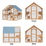 Outdoor Catio Cat House 74" H Large Cat Enclosures ,UV proof Cover
