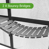 Outdoor Catio Cat House 74" H Large Cat Enclosures ,UV proof Cover