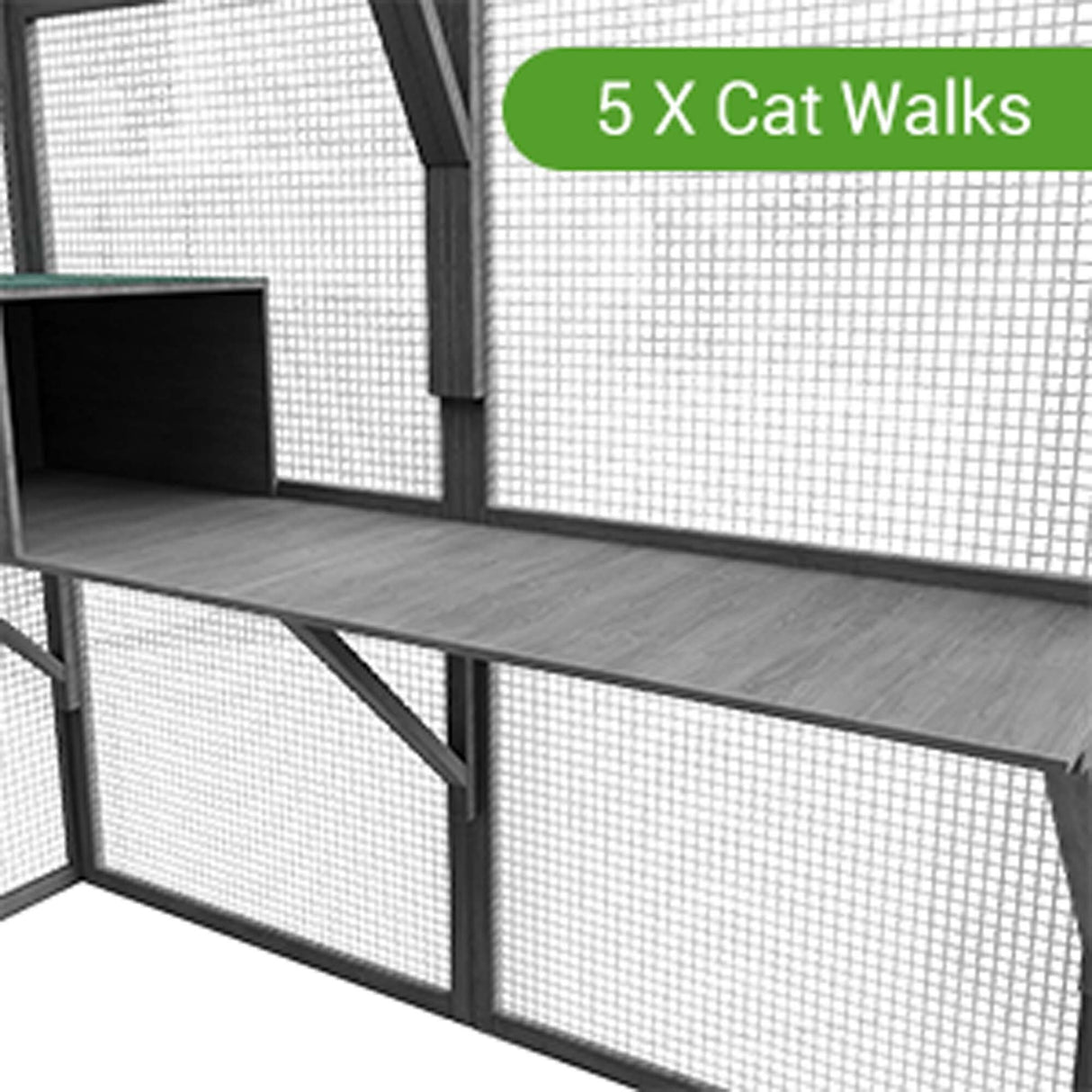 Outdoor Catio Cat House 74" H Large Cat Enclosures ,UV proof Cover