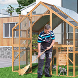 Outdoor Catio Cat House 74" H Large Cat Enclosures ,UV proof Cover