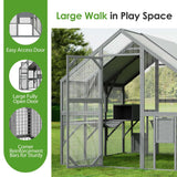 Outdoor Catio Cat House 74" H Large Cat Enclosures ,UV proof Cover