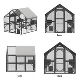 Outdoor Catio Cat House 74" H Large Cat Enclosures ,UV proof Cover