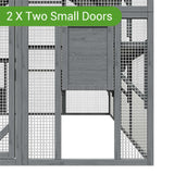 Outdoor Catio Cat House 74" H Large Cat Enclosures ,UV proof Cover