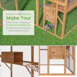 Outdoor Catio Cat House 74" H Large Cat Enclosures ,UV proof Cover
