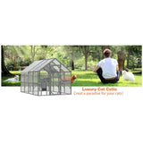 Outdoor Catio Cat House 74" H Large Cat Enclosures ,UV proof Cover