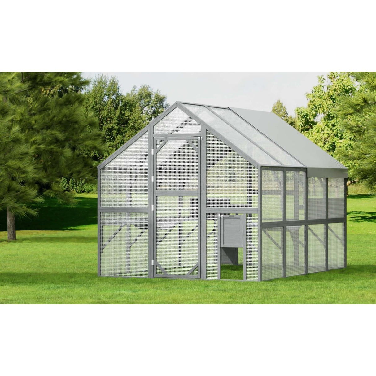 Outdoor Catio Cat House 74" H Large Cat Enclosures ,UV proof Cover
