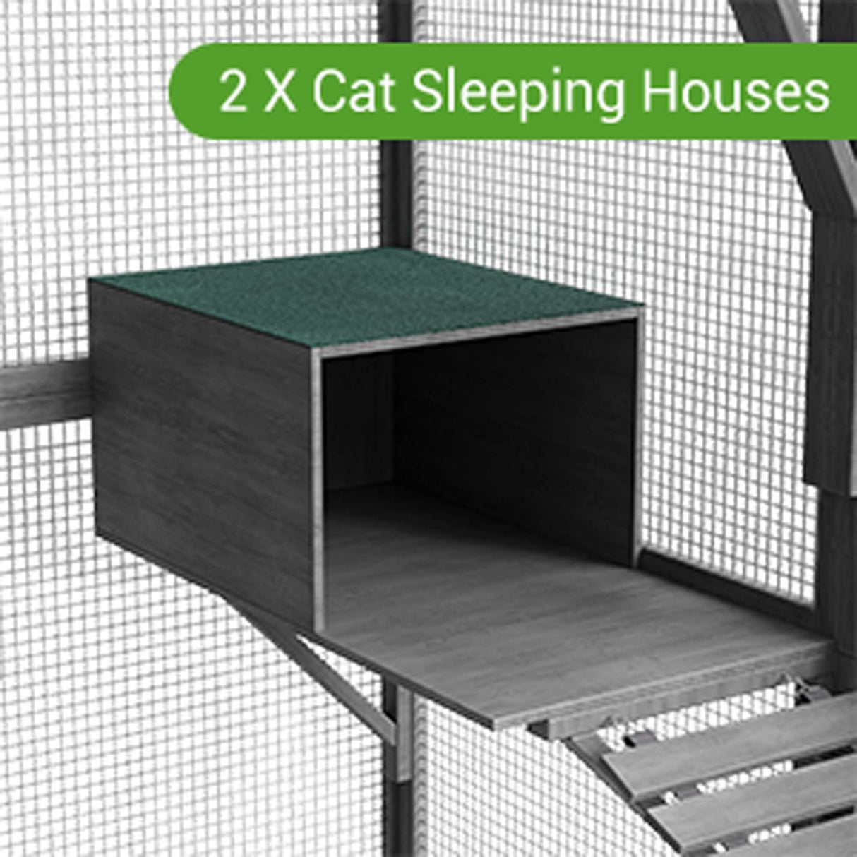 Outdoor Catio Cat House 74" H Large Cat Enclosures ,UV proof Cover