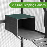 Outdoor Catio Cat House 74" H Large Cat Enclosures ,UV proof Cover