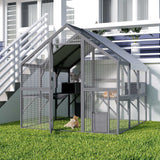 Outdoor Catio Cat House 74" H Large Cat Enclosures ,UV proof Cover
