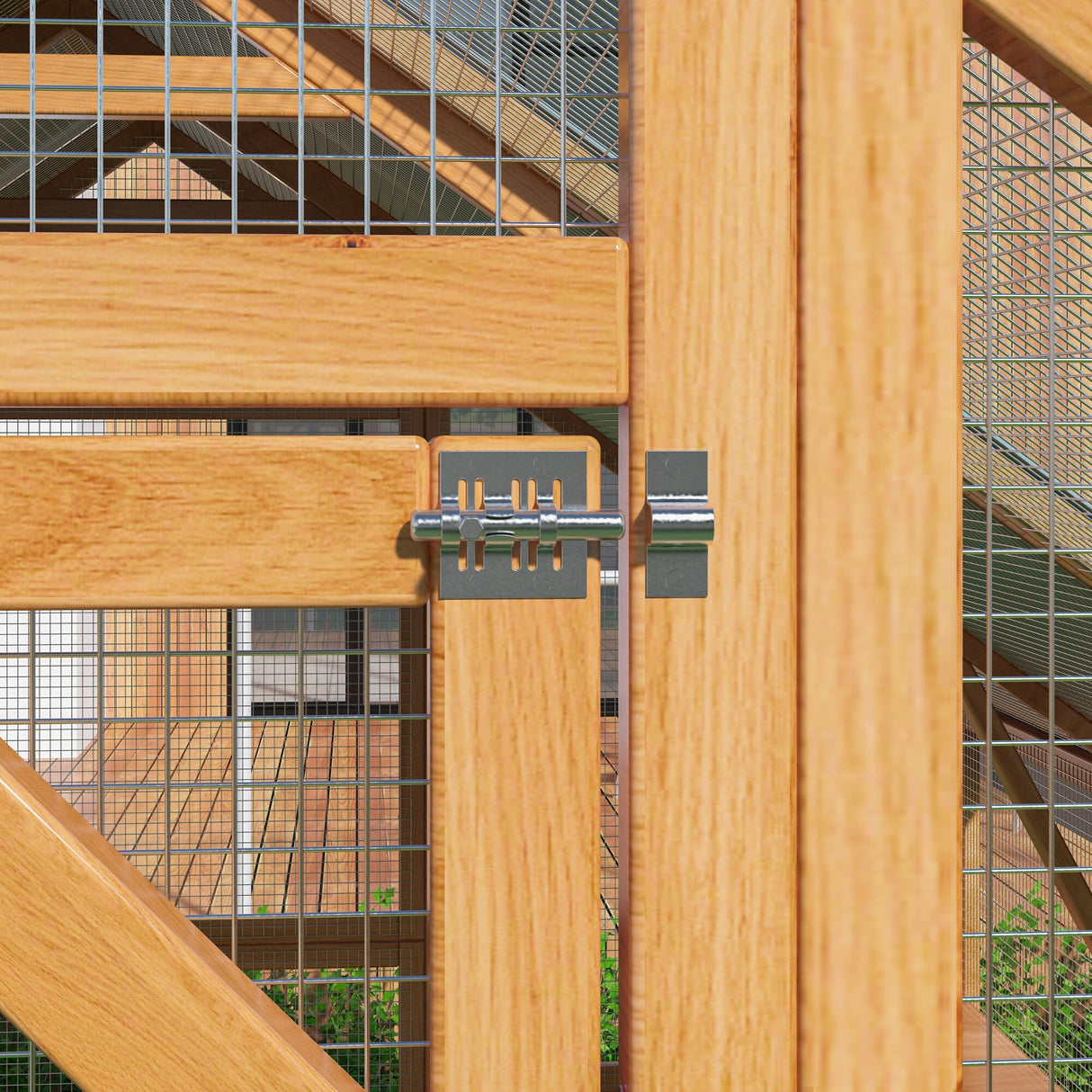 Outdoor Catio Cat House 74" H Large Cat Enclosures ,UV proof Cover