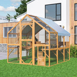 Outdoor Catio Cat House 74" H Large Cat Enclosures ,UV proof Cover