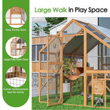 Outdoor Catio Cat House 74" H Large Cat Enclosures ,UV proof Cover