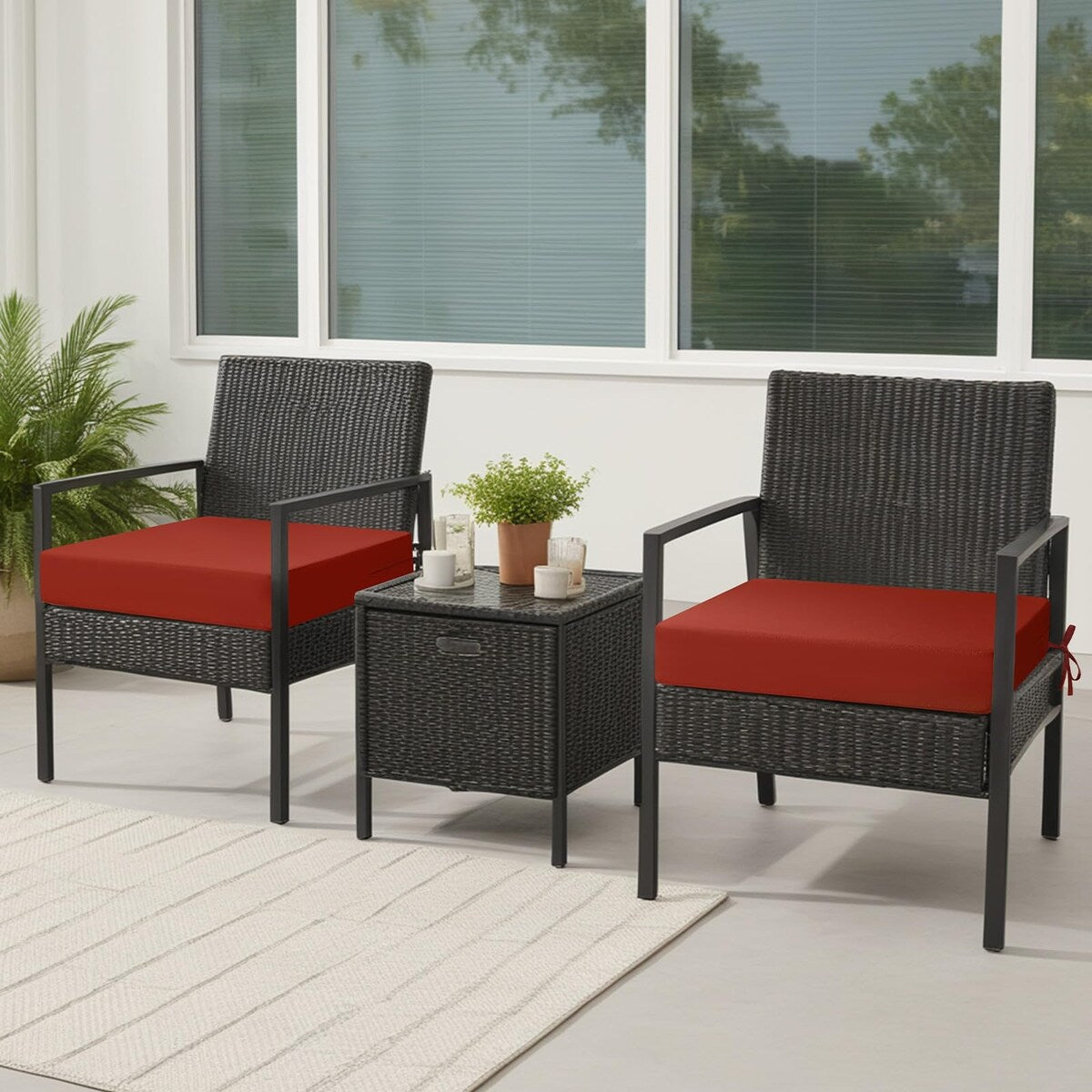 Outdoor Chair,Outdoor Seat Cushions 22x22 Waterproof,Patio Chair Cushion Color Fastness with Ties Patio Furniture Garden