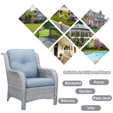Gymojoy Outdoor Chairs with Ottoman Set of 4
