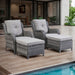 Gymojoy Outdoor Chairs with Ottoman Set of 4