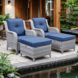Gymojoy Outdoor Chairs with Ottoman Set of 4