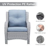 Gymojoy Outdoor Chairs with Ottoman Set of 4