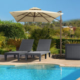 Outdoor Chaise Lounge Chairs Set of 4 with Adjustable Backrest, Sturdy Loungers for Patio & Poolside, 265lbs Weight Capacity