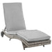 Outdoor Chaise Lounge,5-Level Adjustable Backrest & Wheels,Easy Movement,Mixed Gray