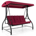 Outdoor Converting Patio Swing Glider Adjustable Canopy Porch Swing