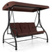 Outdoor Converting Patio Swing Glider Adjustable Canopy Porch Swing