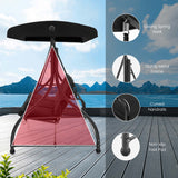 Outdoor Converting Patio Swing Glider Adjustable Canopy Porch Swing