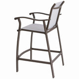Outdoor Counter Height Bar Stools Classic Patio Bar Chairs (Set of 4) - 21.85"W x 25"D x 39.76"H