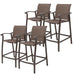 Outdoor Counter Height Bar Stools Classic Patio Bar Chairs (Set of 4) - 21.85"W x 25"D x 39.76"H