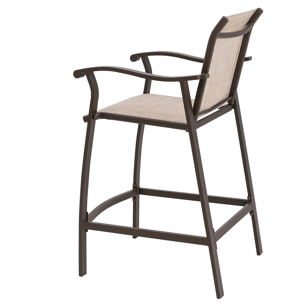 Outdoor Counter Height Bar Stools Classic Patio Bar Chairs (Set of 4) - 21.85"W x 25"D x 39.76"H