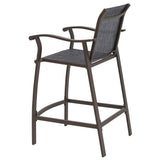 Outdoor Counter Height Bar Stools Classic Patio Bar Chairs (Set of 4) - 21.85"W x 25"D x 39.76"H