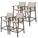 Outdoor Counter Height Bar Stools Classic Patio Bar Chairs (Set of 4) - 21.85"W x 25"D x 39.76"H