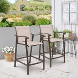 Outdoor Counter Height Bar Stools Classic Patio Bar Chairs (Set of 4) - 21.85"W x 25"D x 39.76"H