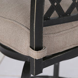 Outdoor Counter Swivel Bar Stools, Patio Chairs with Seat Cushion