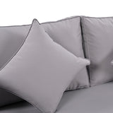 Outdoor Daybed Woven Nylon Rope Backrest with Washable Cushions