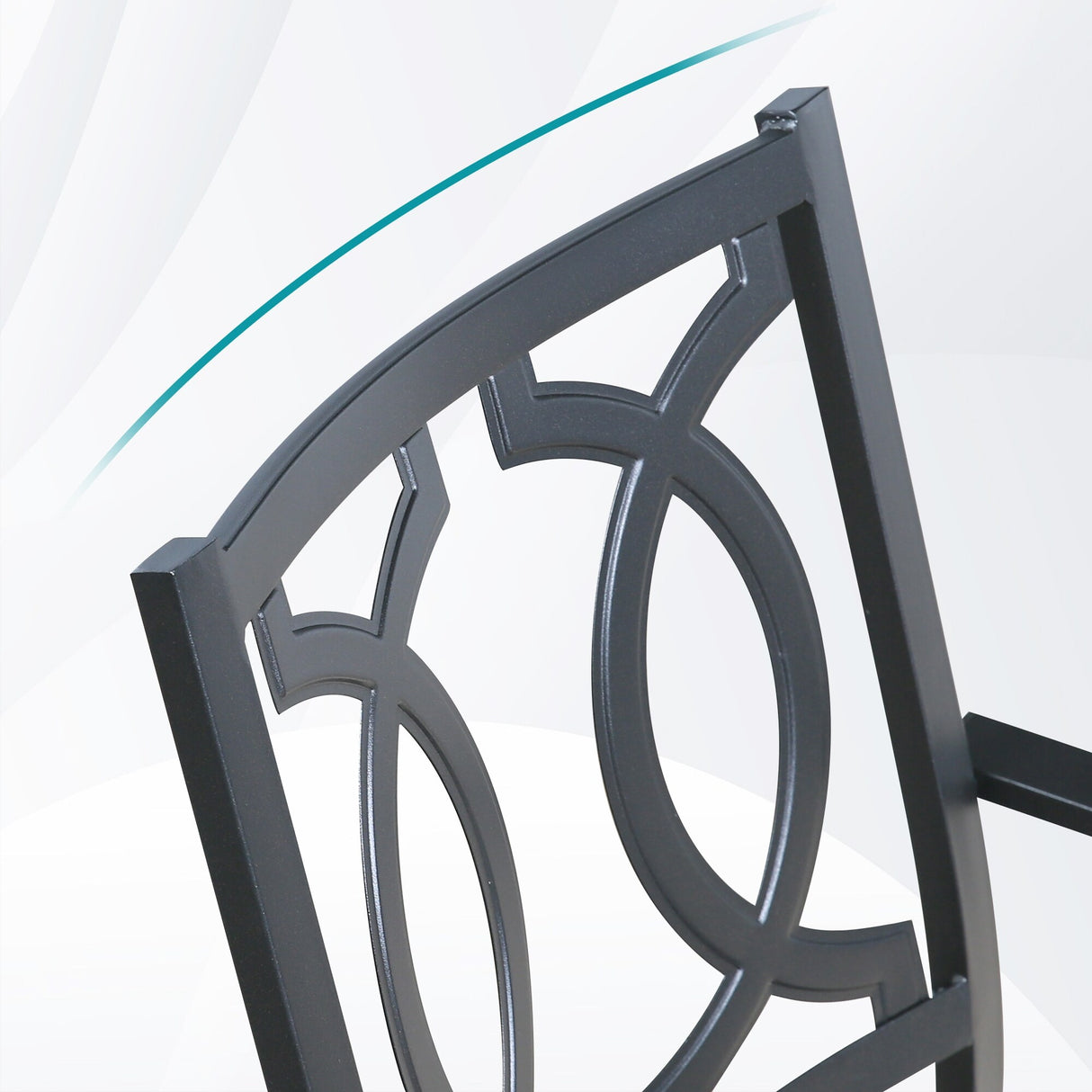 Outdoor Dining Chairs with Arms Steel Slat Seat Stacking Garden Chair