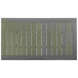 Outdoor Dining Table with Slatted Top and Umbrella Hole, Gray