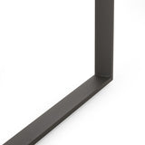 Outdoor Dining Table with Wood-like Tabletop,Lightweight and Stable Aluminum Sled Frame