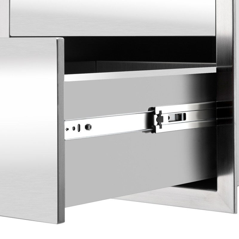 Outdoor Double Drawers Stainless Steel Kitchen Grills Drawers